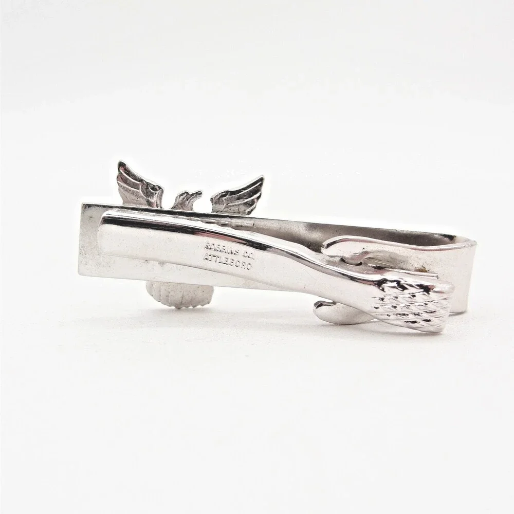 Vintage BSA Boy Scouts of America Eagle Tie Clip Bar Robbins Co Attleboro